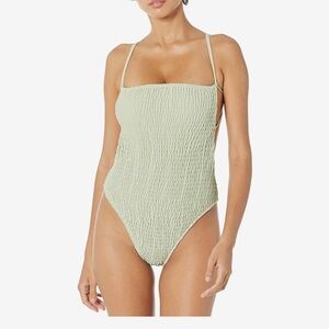 Charlie Holiday Shirree Textured Mint Gina One Piece Strappy Back